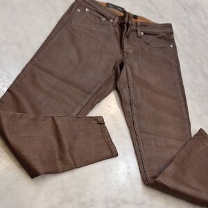 New Lauren Ralph Lauren Midrise Skinny Ankle Coated Jeans Stretch Sz2 Equestrian